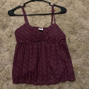 Women's Lace Camisole Top - Purple